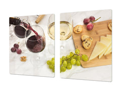 BIG KITCHEN PROTECTION BOARD or Induction Cooktop Cover - Wine Series DD04 French wines 1