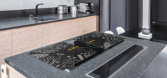 BIG KITCHEN BOARD & Induction Cooktop Cover – Glass Pastry Board - Food series DD16 Tasty cheese