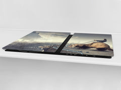 Induction Cooktop Cover – Glass Worktop saver: Fantasy and fairy-tale series DD18 Stop over the precipice 1