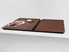 BIG KITCHEN PROTECTION BOARD or Induction Cooktop Cover - Wine Series DD04 Wine with chocolate