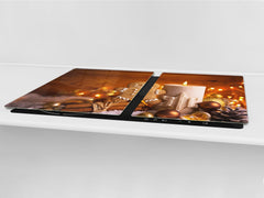 HUGE TEMPERED GLASS COOKTOP COVER - DD30 Christmas Series: Christmas gingerbread