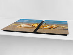 Gigantic Worktop saver and Pastry Board - Tempered GLASS Cutting Board Animals series DD01 Crab