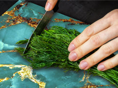 Gigantic Worktop saver and Pastry Board - Tempered GLASS Cutting Board DD21 Marbles 1 Series: Rippled marble surface