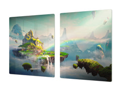 Induction Cooktop Cover – Glass Worktop saver: Fantasy and fairy-tale series DD18 Fantastic world