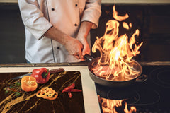 UNIQUE Tempered GLASS Kitchen Board – Impact & Scratch Resistant Cooktop cover DD32 Marbles 2 Series: Abstract brown