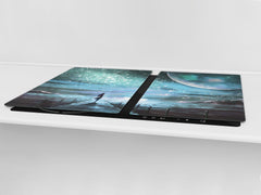 Induction Cooktop Cover – Glass Worktop saver: Fantasy and fairy-tale series DD18 Moonlit night