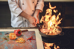 BIG KITCHEN BOARD & Induction Cooktop Cover – Glass Pastry Board DD34 Rusted textures Series: Oxidized metal 2