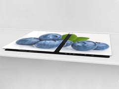 UNIQUE Tempered GLASS Kitchen Board Fruit and Vegetables series DD02 Bilberry