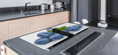 UNIQUE Tempered GLASS Kitchen Board Fruit and Vegetables series DD02 Bilberry