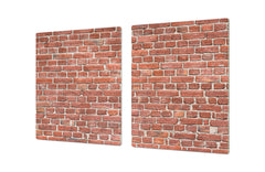 GIGANTIC CUTTING BOARD and Cooktop Cover - Glass Kitchen Board DD35 Textures and tiles 1 Series: Classic red brick pattern