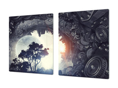 Induction Cooktop Cover – Glass Worktop saver: Fantasy and fairy-tale series DD18 Digital world