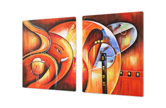 Enorm Küchenbrett aus Hartglas und Induktionskochplattenabdeckung; Food series DD16: African food