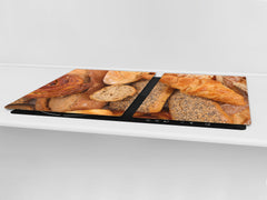 HUGE TEMPERED GLASS CHOPPING BOARD – Bread and flour series DD09 French croissant