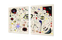Induction Cooktop Cover – Glass Worktop saver: Fantasy and fairy-tale series DD18 Inspired by Miró