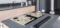 Induction Cooktop Cover – Glass Worktop saver: Fantasy and fairy-tale series DD18 Inspired by Miró