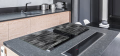 GIGANTIC CUTTING BOARD and Cooktop Cover - Glass Kitchen Board DD35 Textures and tiles 1 Series: Dark grey marble tiles