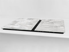 GIGANTIC CUTTING BOARD and Cooktop Cover - Glass Kitchen Board DD35 Textures and tiles 1 Series: Grey irregularity 2