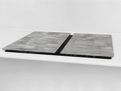 GIGANTIC CUTTING BOARD and Cooktop Cover - Glass Kitchen Board DD35 Textures and tiles 1 Series: Grey irregularity 1