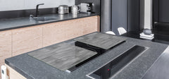 GIGANTIC CUTTING BOARD and Cooktop Cover - Glass Kitchen Board DD35 Textures and tiles 1 Series: Grey irregularity 1