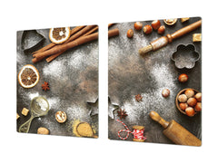 Tempered GLASS Cutting Board - Glass Kitchen Board; Cakes and Sweets Serie DD13 Baking cookies