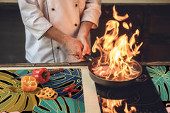 Ensembles de planches à découper TRES GRAND; Série Alimentaire DD16: Nourriture africaine