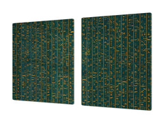 HUGE TEMPERED GLASS COOKTOP COVER - Egyptian Series DD15 Hieroglyphs 1
