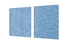 GIGANTIC CUTTING BOARD and Cooktop Cover - Glass Kitchen Board DD35 Textures and tiles 1 Series: Blue ice texture