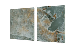 Gigantic Worktop saver and Pastry Board - Tempered GLASS Cutting Board DD21 Marbles 1 Series: Marble waves