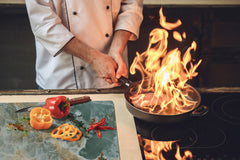 Gigantic Worktop saver and Pastry Board - Tempered GLASS Cutting Board DD21 Marbles 1 Series: Marble waves