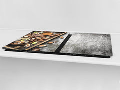Tempered GLASS Cutting Board - Glass Kitchen Board; Cakes and Sweets Serie DD13 Chocolates 2