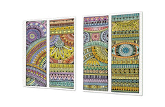 HUGE TEMPERED GLASS CHOPPING BOARD ; Moroccan design Series DD21 Ethnic stripes