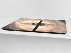 Enorm Küchenbrett aus Hartglas und Induktionskochplattenabdeckung; Food series DD16: African food