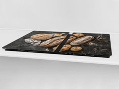 HUGE TEMPERED GLASS CHOPPING BOARD – Bread and flour series DD09 Fresh bread 7
