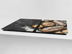 HUGE TEMPERED GLASS CHOPPING BOARD – Bread and flour series DD09 Fresh bread 8