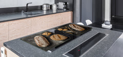HUGE TEMPERED GLASS CHOPPING BOARD – Bread and flour series DD09 Fresh bread 9