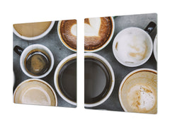 Worktop saver and Pastry Board – Glass Kitchen Board- Coffee series DD07 Coffee 5