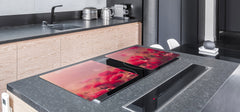 Induction Cooktop Cover – Glass Cutting Board- Flower series DD06B Poppies 4