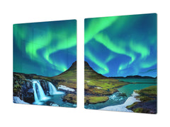 Very Big Cooktop saver - Nature series DD08 Aurora borealis