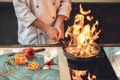 GIGANTE ASSE DA CUCINA e Copri-piano cottura a induzione; Serie di alimenti DD16: Cibo africano