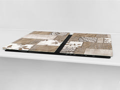 ENORMOUS Tempered GLASS Chopping Board - Induction Cooktop Cover DD36 Textures and tiles 2 Series: Sculpted tile texture