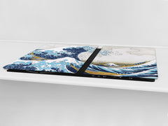 Induction Cooktop Cover – Glass Worktop saver: Fantasy and fairy-tale series DD18 A great wave