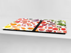 UNIQUE Tempered GLASS Kitchen Board Fruit and Vegetables series DD02 Fruit and vegetables 1