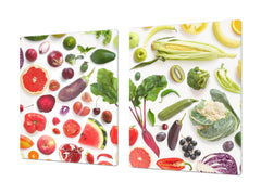 UNIQUE Tempered GLASS Kitchen Board Fruit and Vegetables series DD02 Fruit and vegetables 5