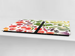 UNIQUE Tempered GLASS Kitchen Board Fruit and Vegetables series DD02 Fruit and vegetables 5