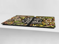 BIG KITCHEN BOARD & Induction Cooktop Cover – Glass Pastry Board - Food series DD16 Japan food