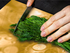 UNIQUE Tempered GLASS Kitchen Board – Impact & Scratch Resistant Cooktop cover – SINGLE: 80 x 52 cm; DOUBLE: 40 x 52 cm; DD39 Colourful Variety Series: Golden pearls