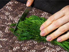 UNIQUE Tempered GLASS Kitchen Board – Impact & Scratch Resistant Cooktop cover – SINGLE: 80 x 52 cm; DOUBLE: 40 x 52 cm; DD39 Colourful Variety Series: Gold brown sequins