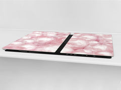 UNIQUE Tempered GLASS Kitchen Board – Impact & Scratch Resistant Cooktop cover – SINGLE: 80 x 52 cm; DOUBLE: 40 x 52 cm; DD39 Colourful Variety Series: Gems close-up