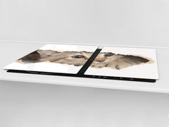 Gigantic Worktop saver and Pastry Board - Tempered GLASS Cutting Board Animals series DD01 Kitten 2