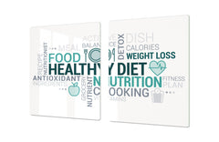 GIGANTIC CUTTING BOARD and Cooktop Cover - Expressions Series DD17 Healthy diet cloud